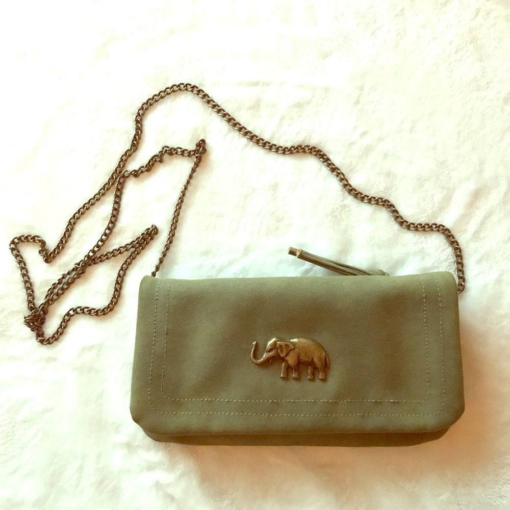 🐘 dark green crossbody bag